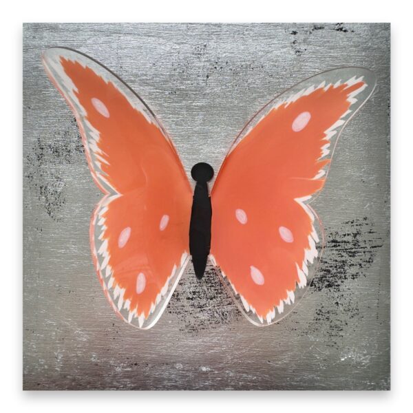 “My One and Only” Orange Butterfly Sculpture